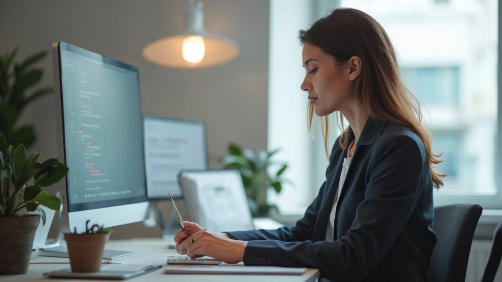 Специалист работает с цифровыми инструментами и технологиями